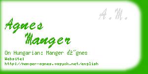 agnes manger business card